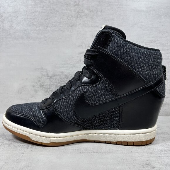 Nike Dunk Sky Hi Hidden Wedge Sneakers - Women's Size 7 - Black - Picture 5 of 10